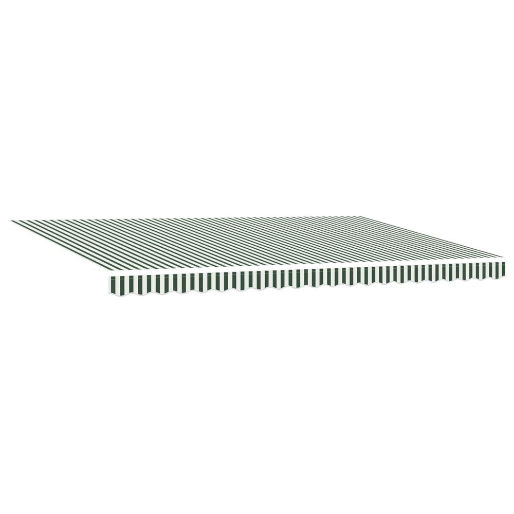 Auvent rétractable vert et blanc 500 × 300 cm