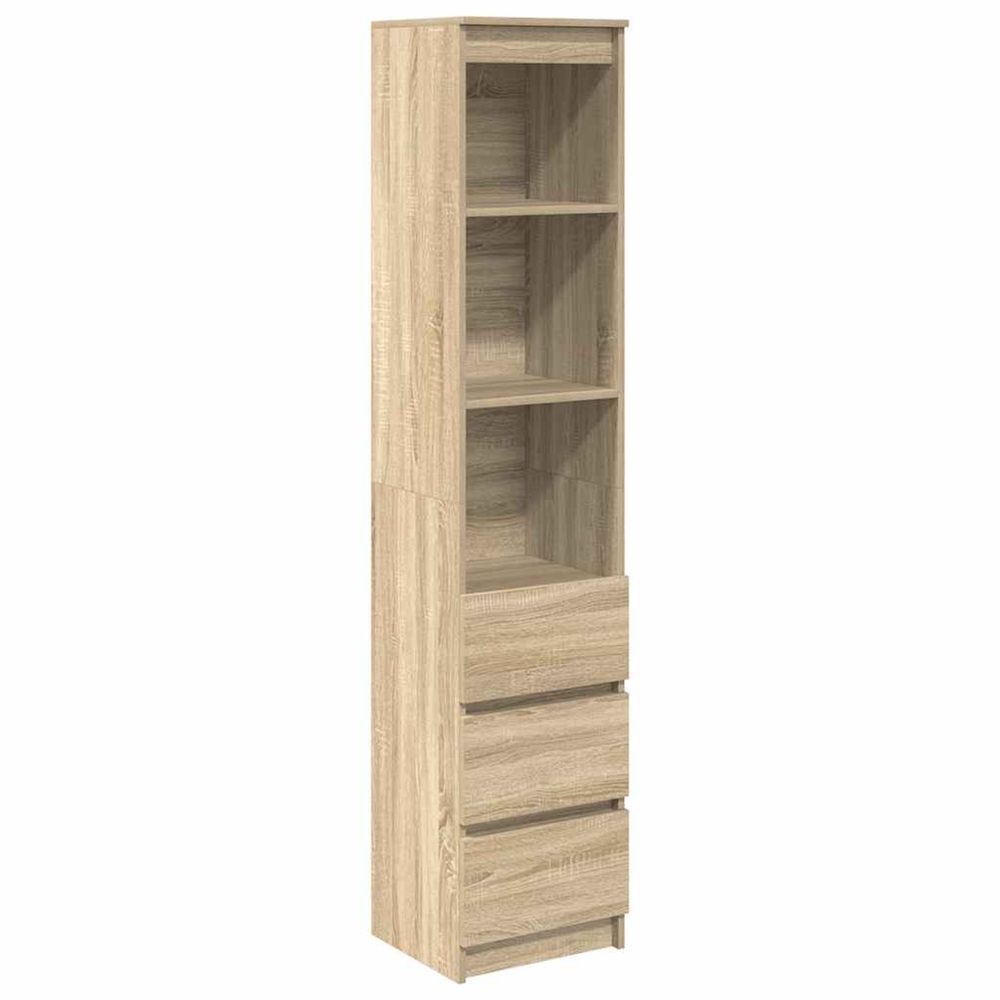 Buffet haut chêne sonoma 37,5x35x180 cm bois d'ingénierie