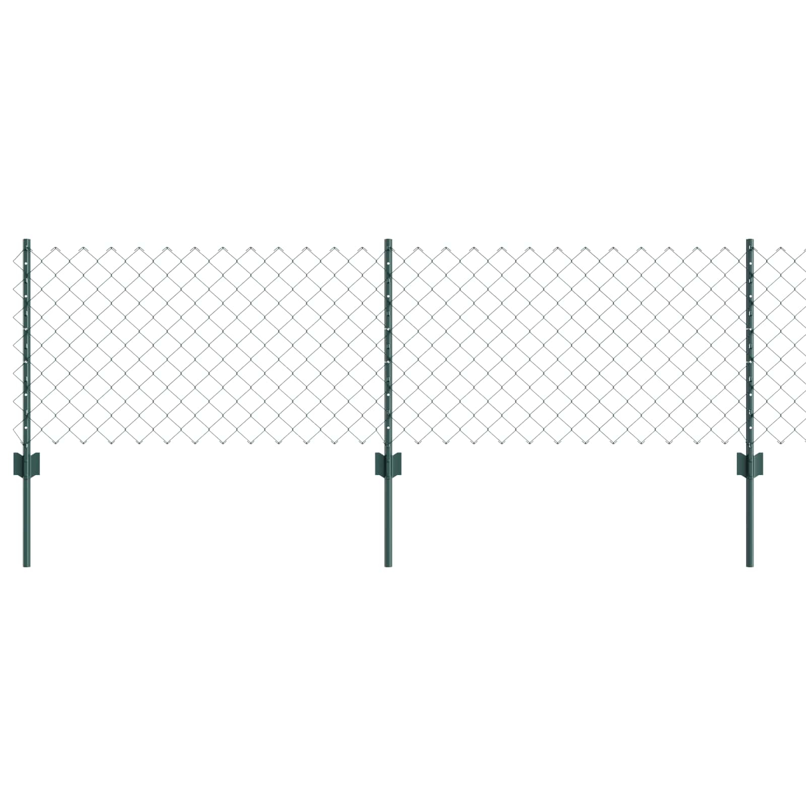 Clôture grillagée avec poteau 25 x 0,6 m acier recouvert de pvc