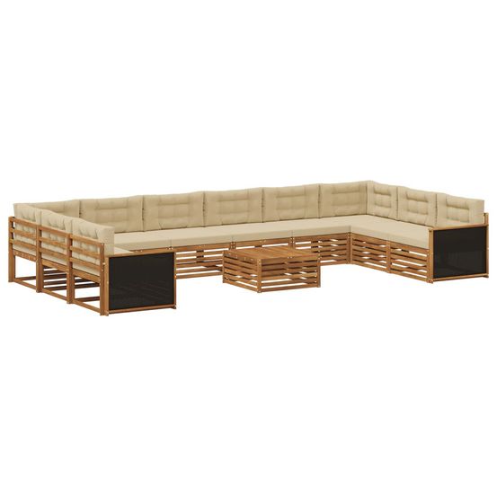 Ensembles de canapés 11 pc bois d'acacia massif