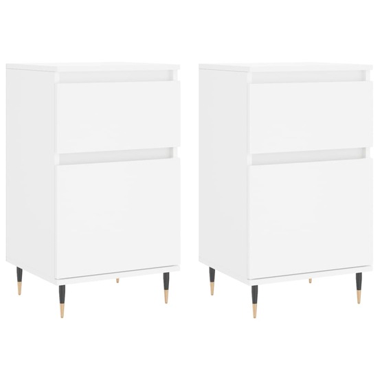 Buffet bahut commode armoire meuble de rangement organisateur cuisine salle de séjour salons lot de 2 40 x 35 x 70 cm bois d’