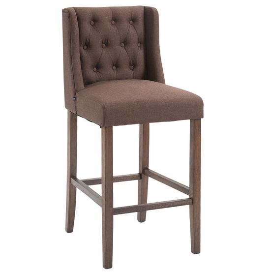 Tabouret de bar cassandra tissu antique foncé