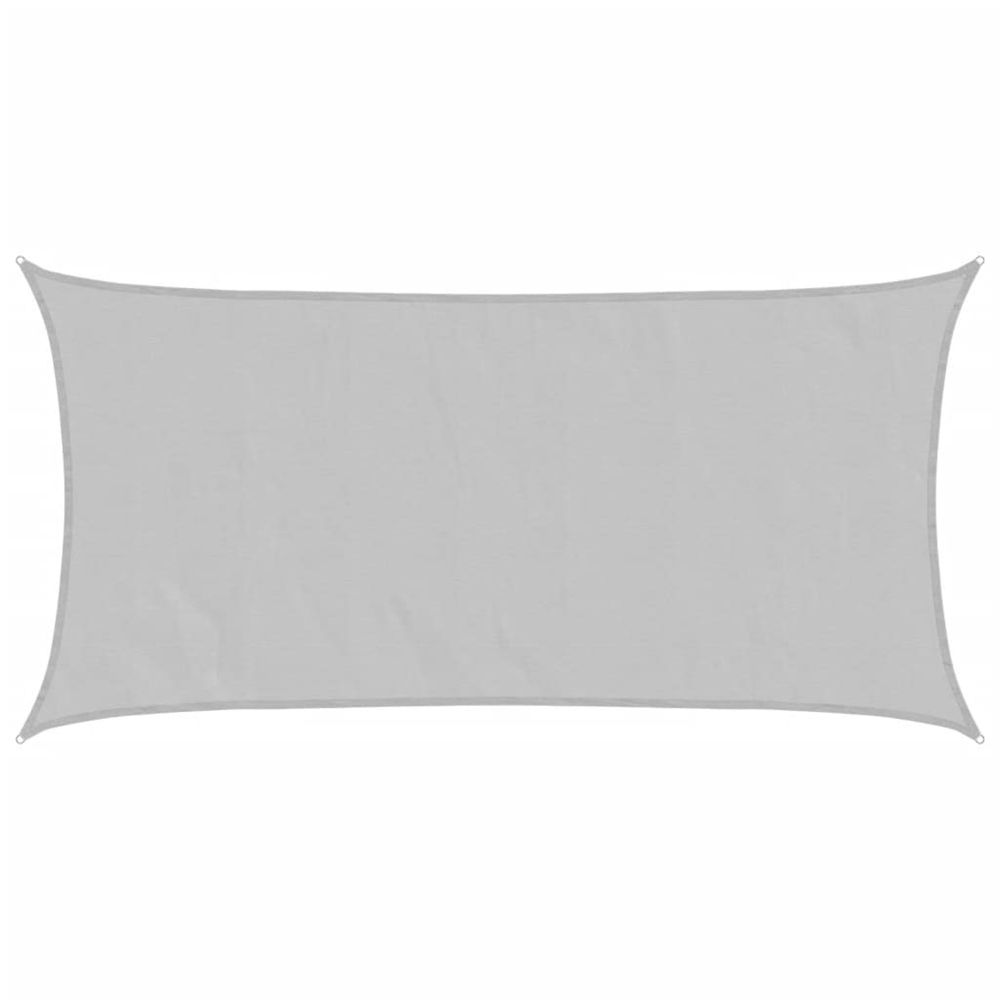 Voile d'ombrage gris clair 3,5x2 m 100% polyester oxford