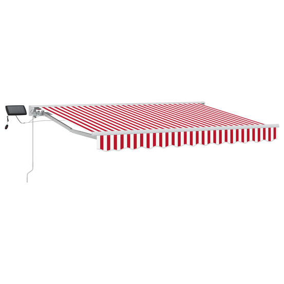 Cadre de store manuel avec leds rouge et blanc 3,5 x 2,5 m