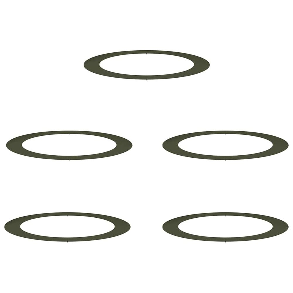 Adapté pour anneaux d'arbre plats 5 pc vert olive ø90/120 cm