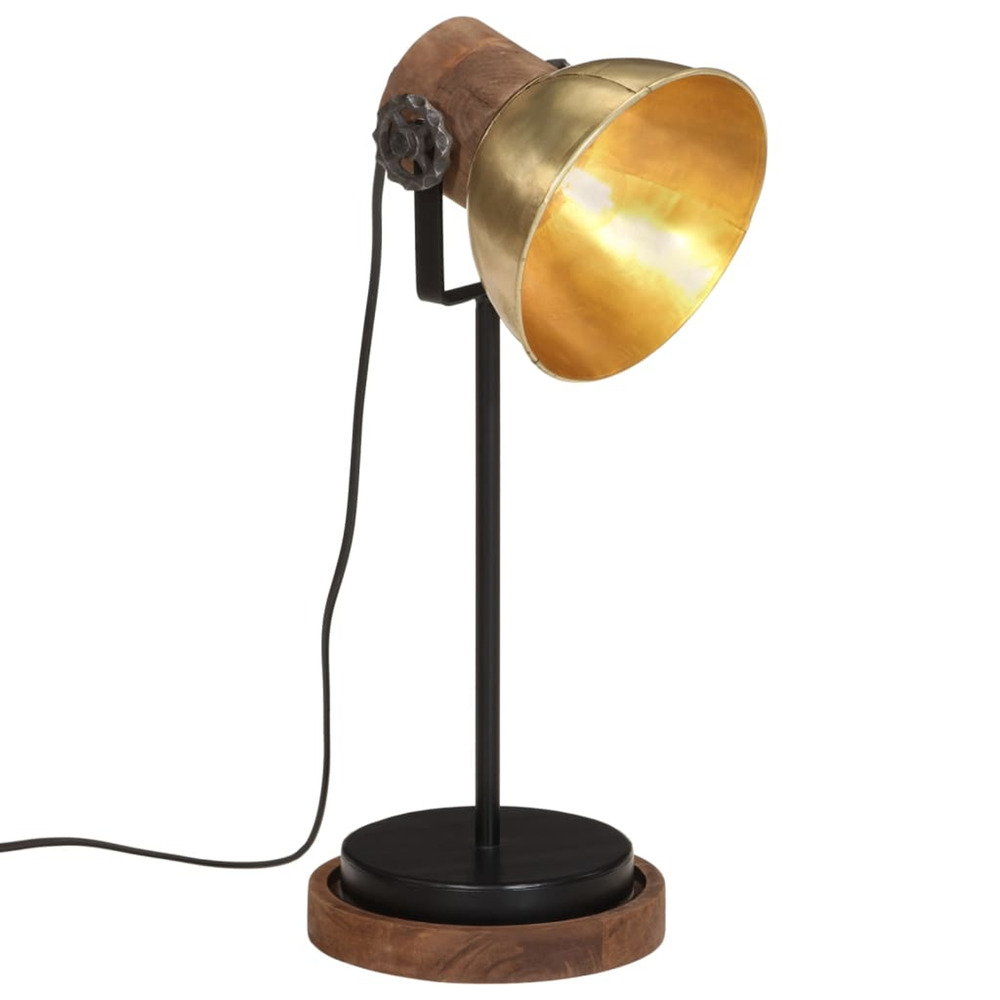 Lampe de bureau 25 w laiton antique 17x17x50 cm e27