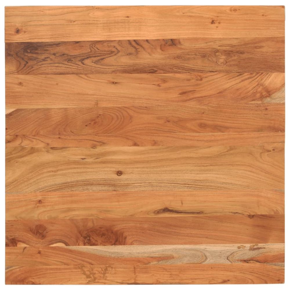 Dessus de table 90x90x2,5 cm carré bois massif d'acacia