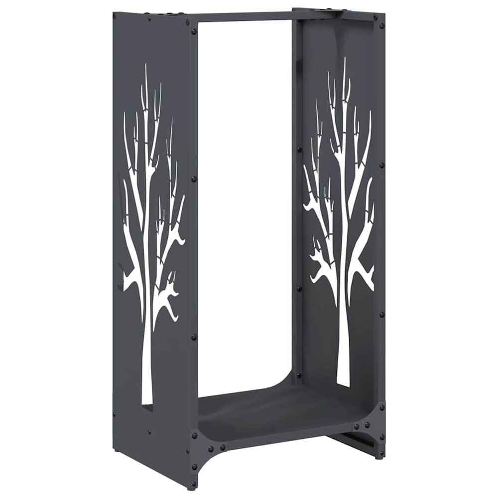 Portant de bois chauffage anthracite 40x30x80 cm