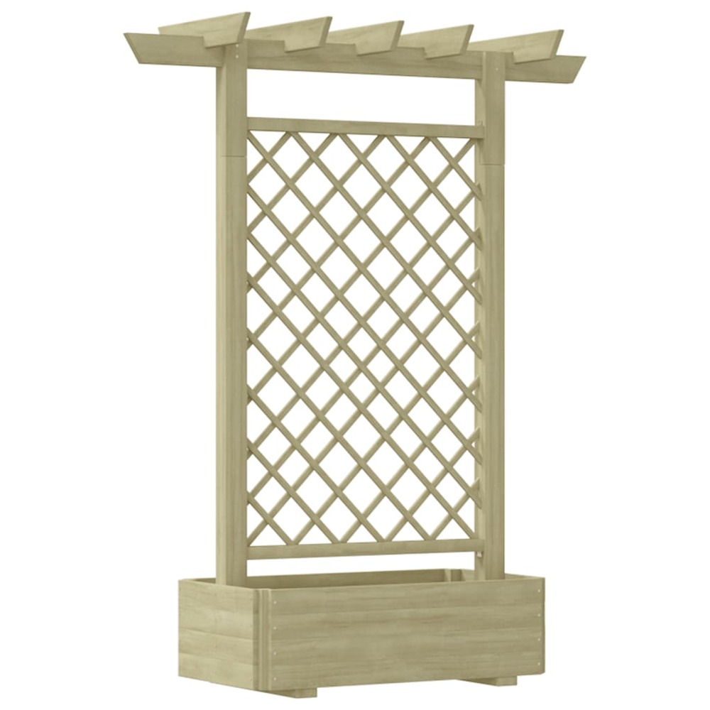 Jardinière pergola 162 x 56 x 204 cm bois