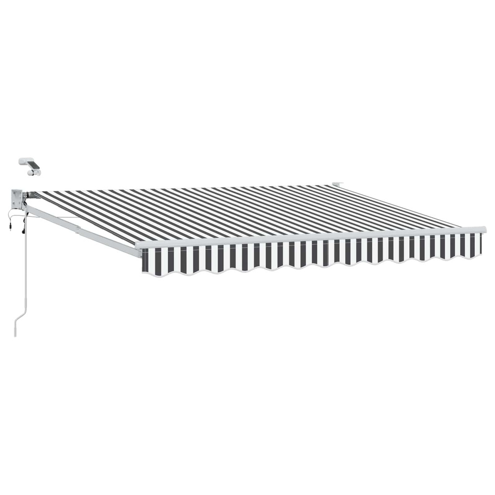 Auvent rétractable électrique anthracite et blanc 2,5 x 2 m