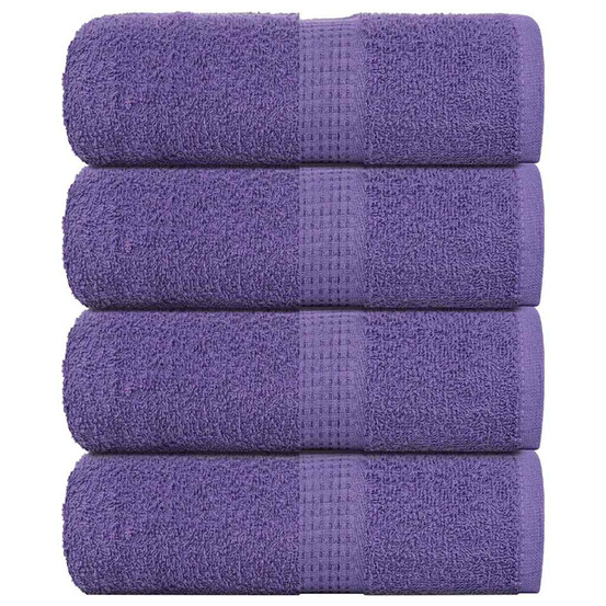 Serviettes de toilette 4 pièces frogn violet 30x30 cm 100 % coton