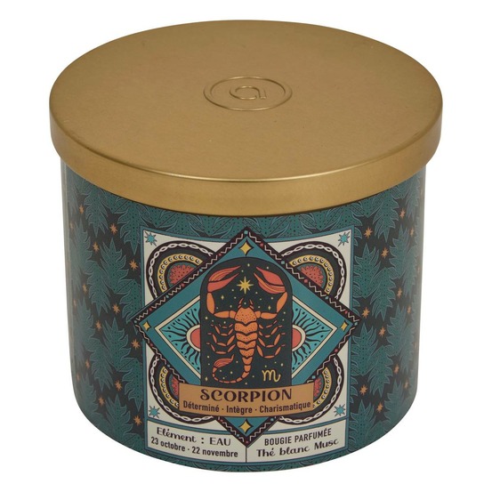 Bougie parfumée astro 396g pot verre assorti