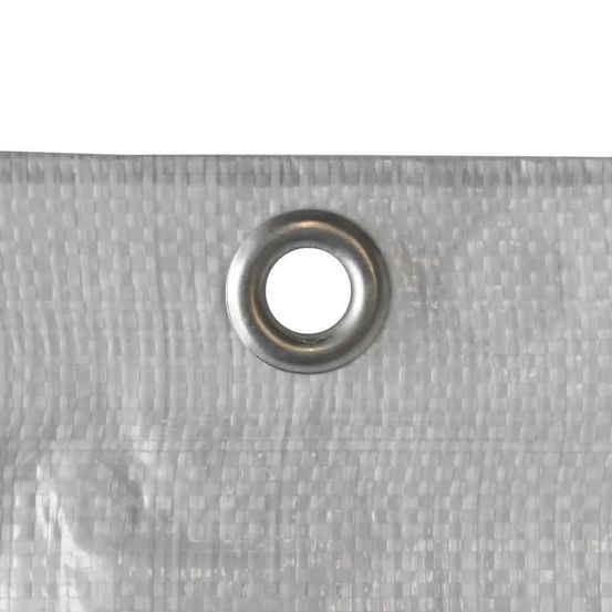 Bâche d'échafaudage 2,60x20m, 150 g/m², bâche de chantier blanche