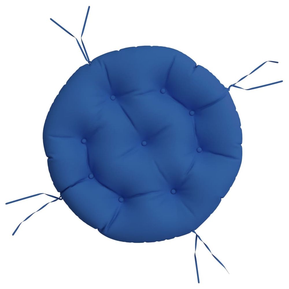 Coussin rond bleu royal ø 60 x11 cm tissu oxford