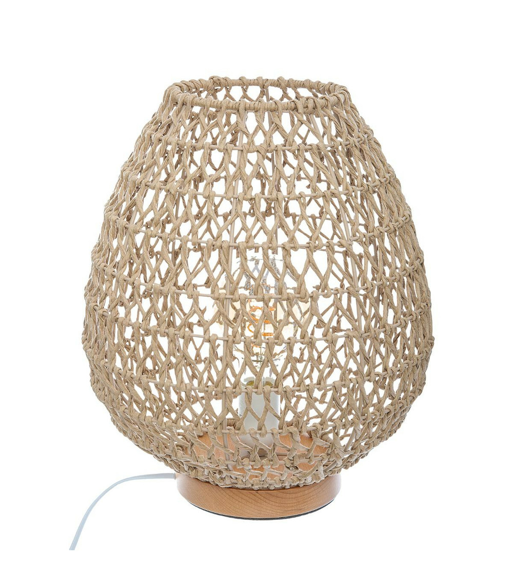 Lampe à poser en métal et papier h 35.5 cm