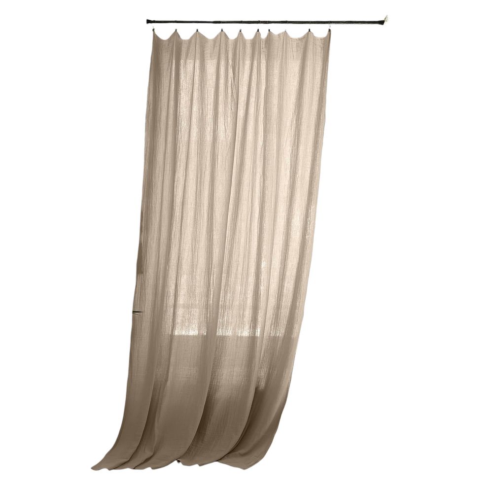 Rideau ajustable + 8 anneaux pince collection gaia