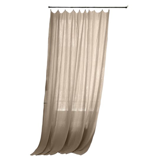 Rideau ajustable + 8 anneaux pince collection gaia