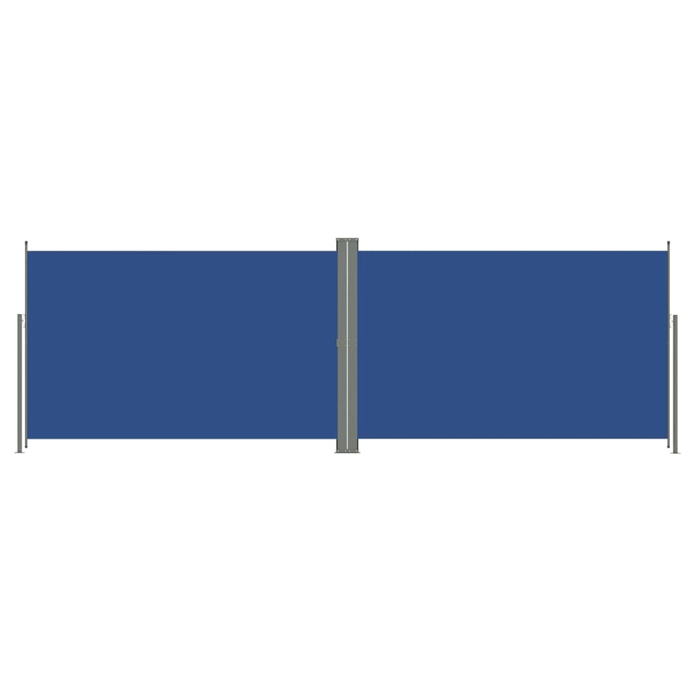 Auvent paravent store brise-vue latéral rétractable de patio jardin terrasse balcon protection visuelle écran bleu 200 x 600