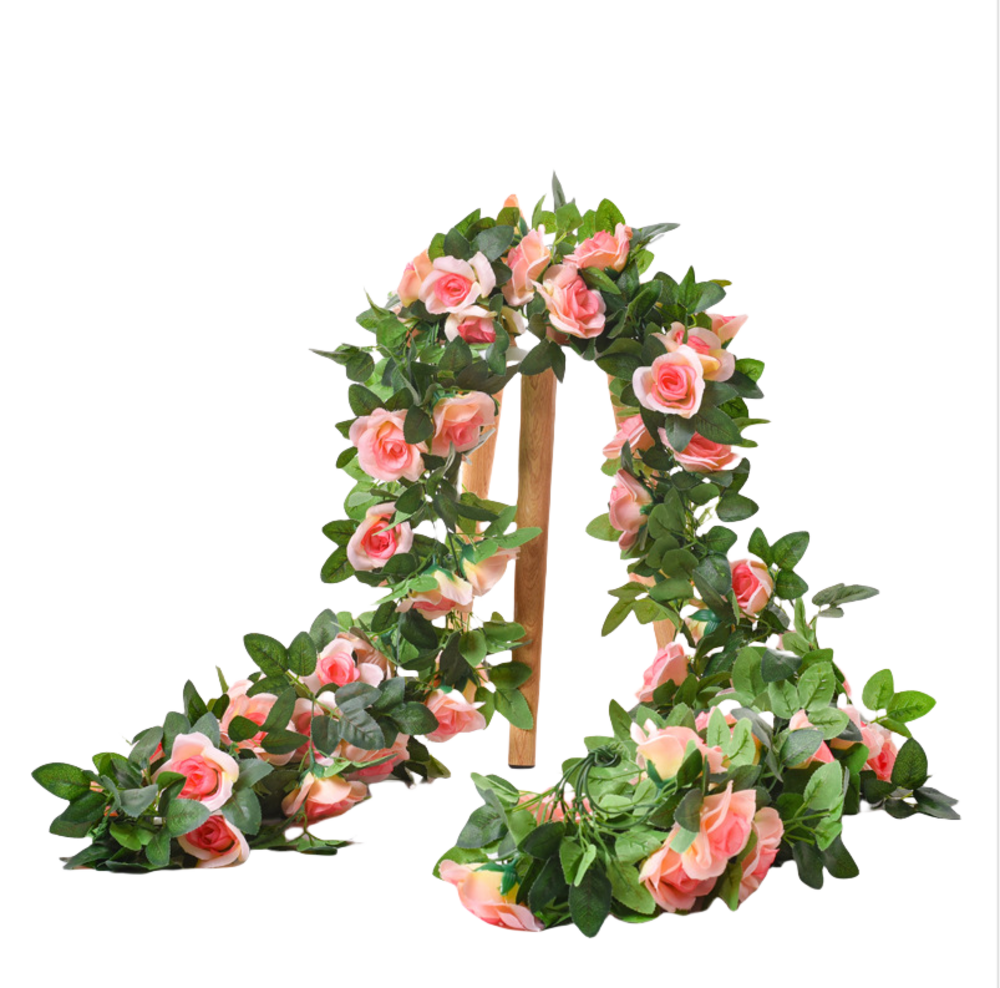 Dtopbuyage - 16 rosiers artificiels couleur champagne, 2 pièces