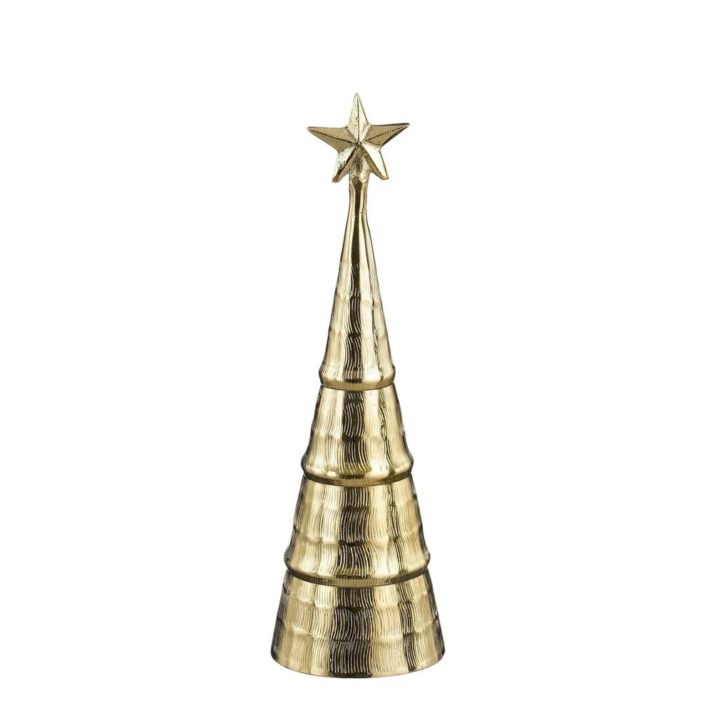 Mica decorations décoration de sapin de noël - h36 x ø11 cm - aluminium - doré