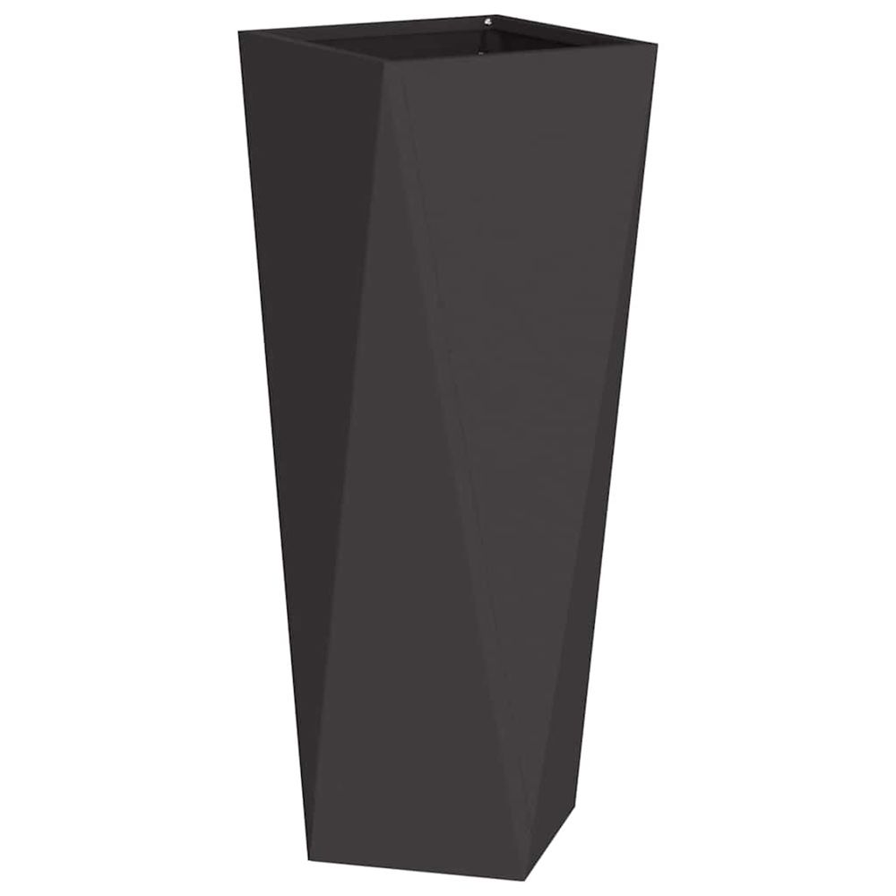 Jardinière d'extérieur noir 30 x 30 x 75 cm acier