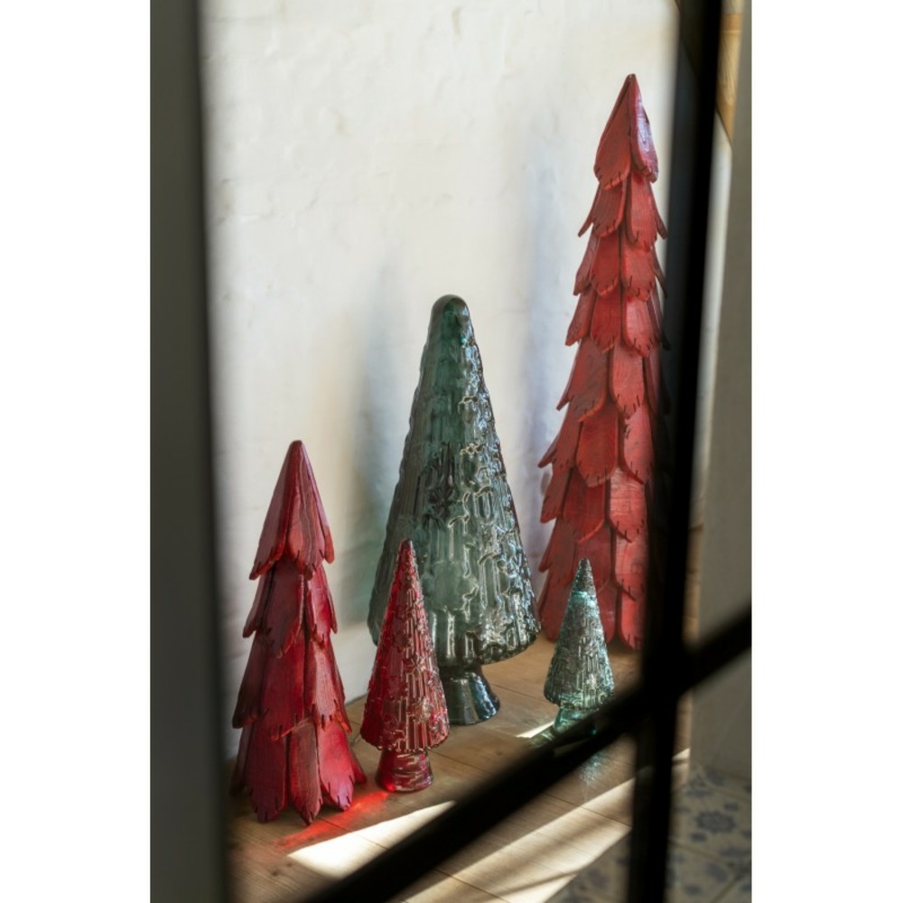 Sapin de noël en bois rouge 35x35x70 cm h70