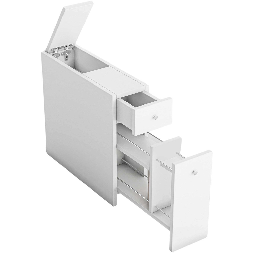 Meuble de rangement wc calencia blanc