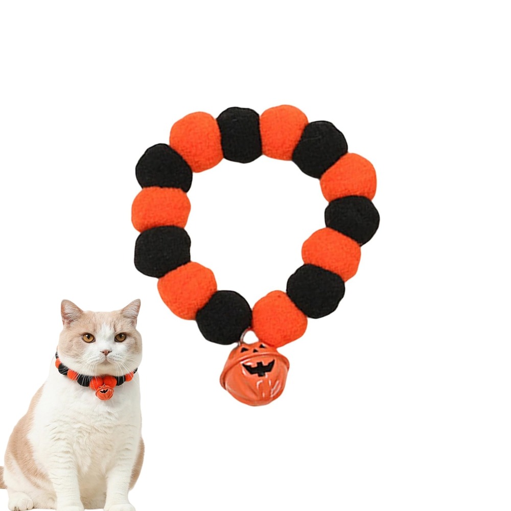 Collier citrouille pour chats et chiens l