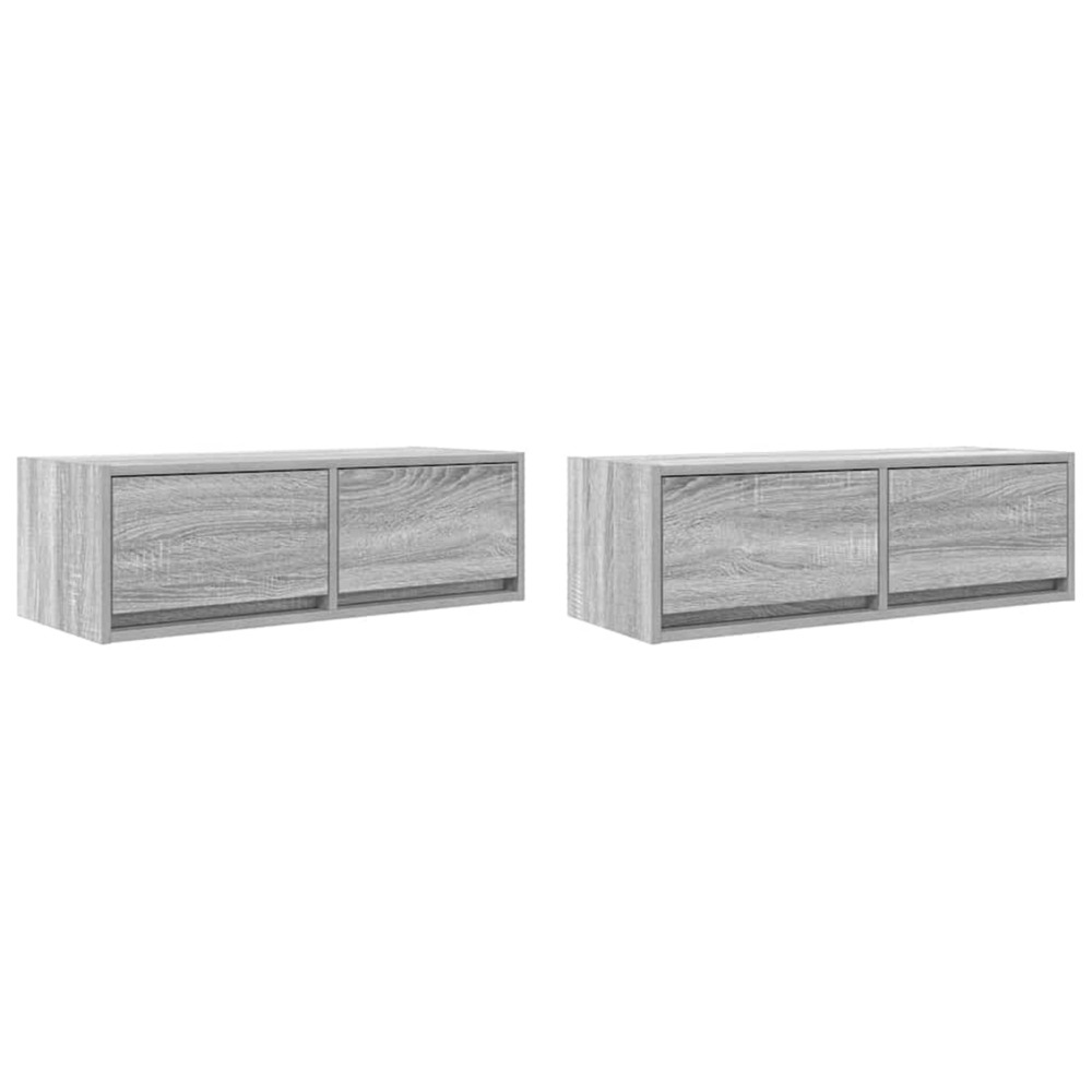 Meubles tv 2 pcs sonoma gris 80x31x25,5 cm bois d'ingénierie
