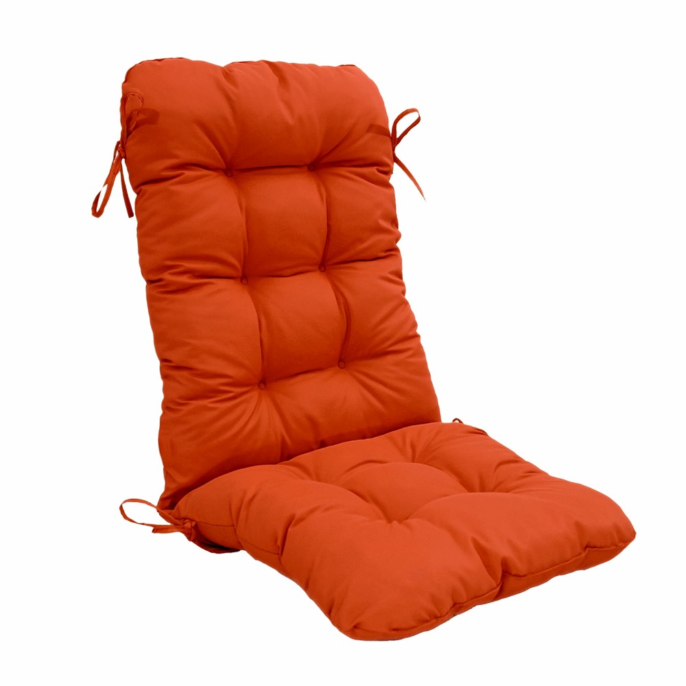 Coussin pour chaise avec dossier - capitonné - 50x120x8cm - orange