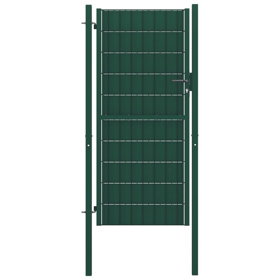 Portail de clôture pvc et acier 100x204 cm vert