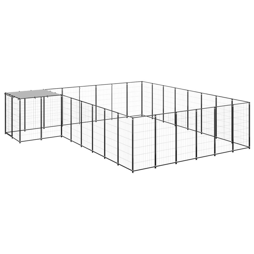 Chenil noir 15,73 m² acier