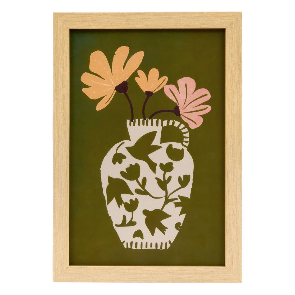 Affiche encadrée manny 21x30cm vert kaki