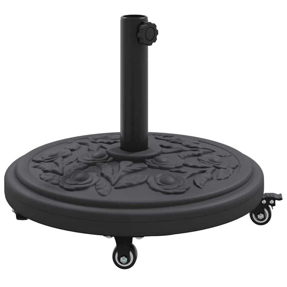 Pied de parasol 15.6 kg noir fer circulaire