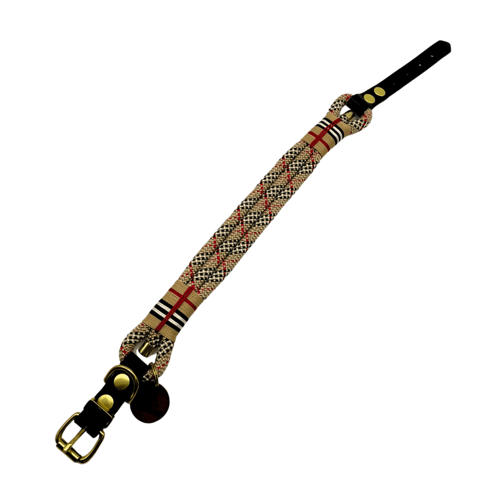 Wildfang collier pour chien parkgeflüster réglable en nylon et laiton beige