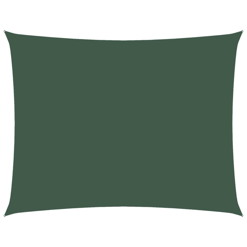 Voile de parasol tissu oxford rectangulaire 2,5x3,5m vert foncé