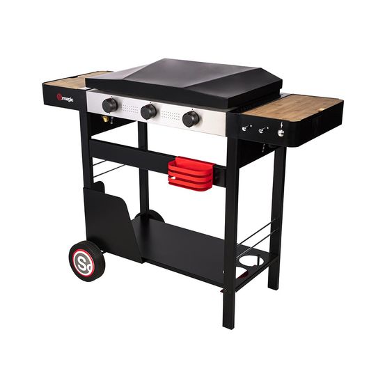 Plancha gaz sur chariot 3 brûleurs solia 350