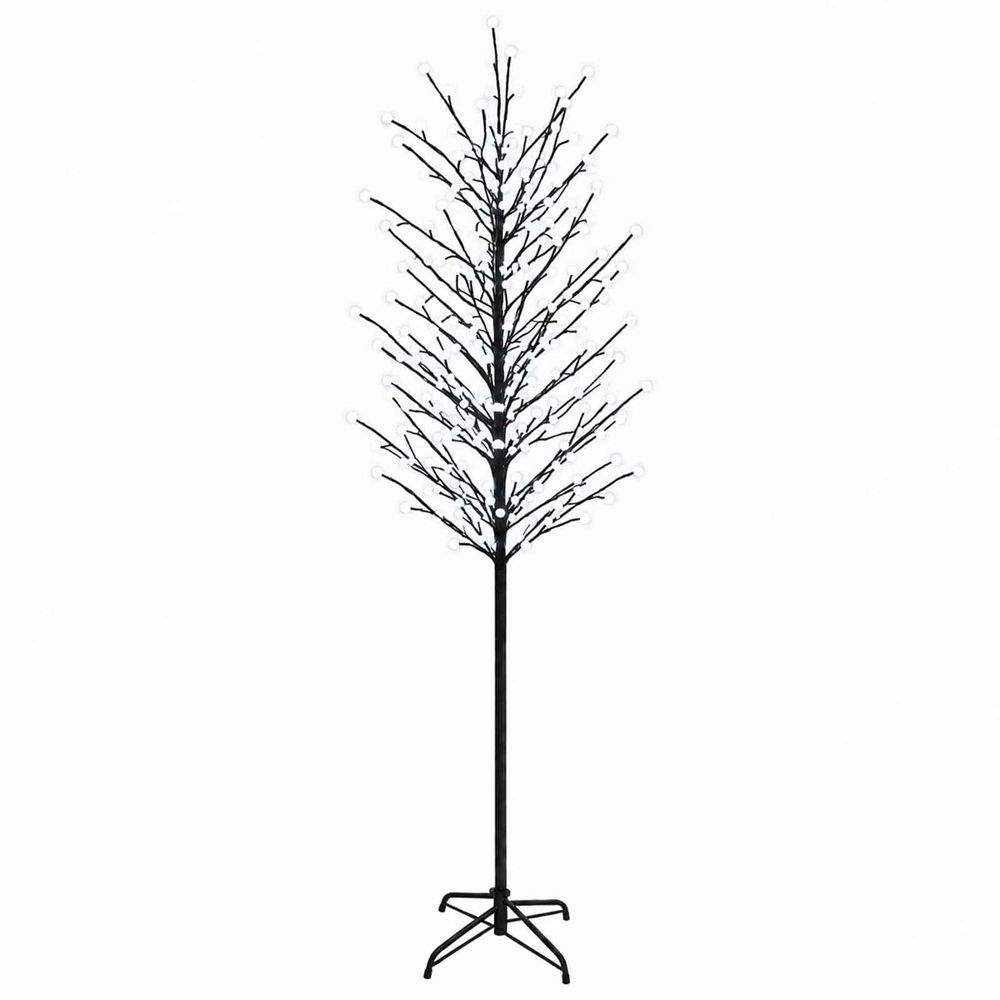 Sapin de noël à boules led noir 240 cm acier 280 led