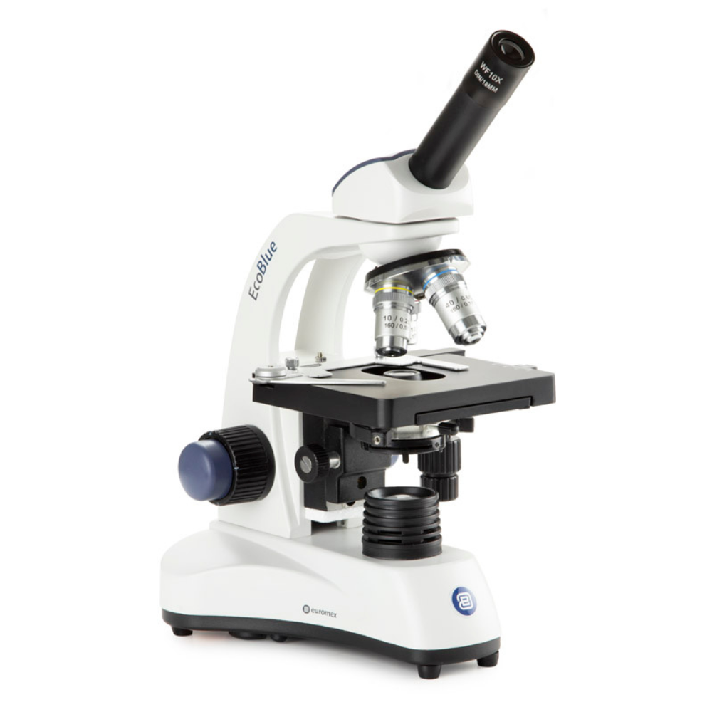 Microscope monoculaire ecoblue - platine x-y - 4x/10x/40x