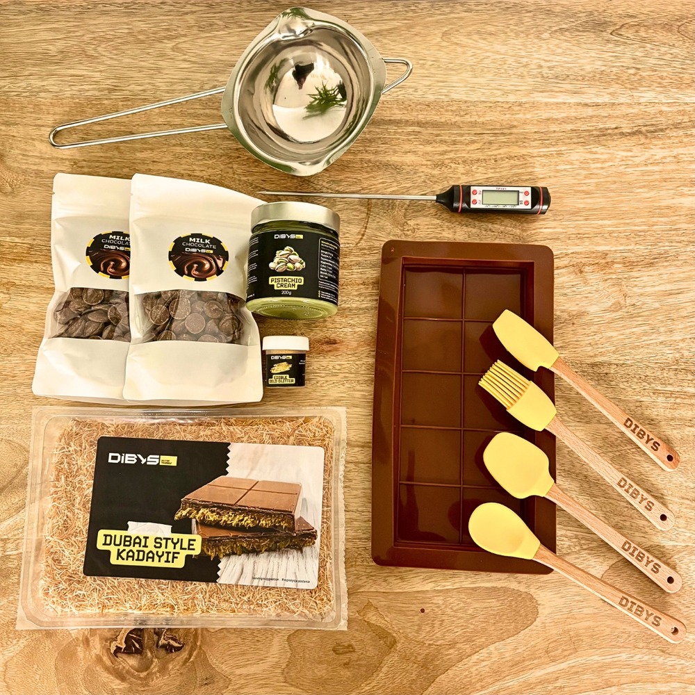 Coffret diy tablette chocolat dubai