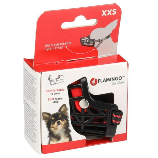 Muselière 27-34 cm silas xxs noir pour petit chien.