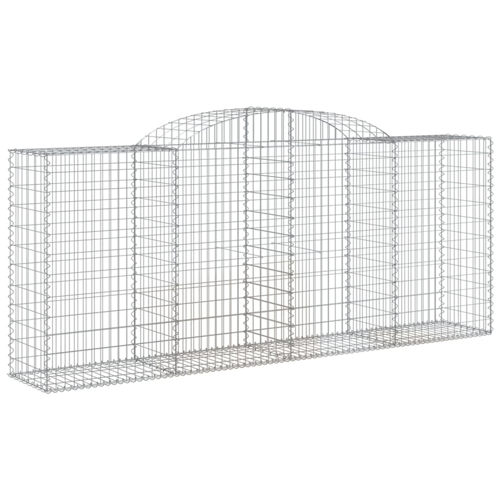 Panier de gabions arqué 300x50x120/140 cm fer galvanisé