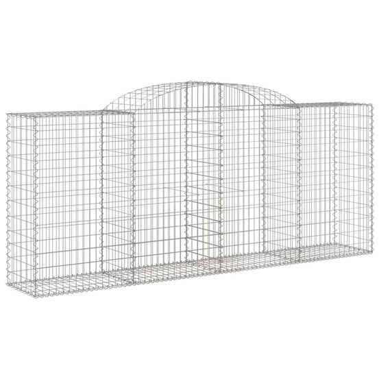 Panier de gabions arqué 300x50x120/140 cm fer galvanisé