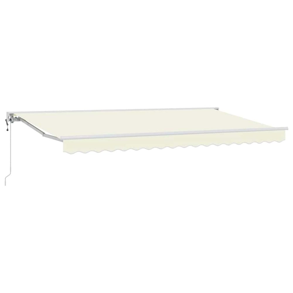 Cadre d'auvent crème 350 x 200 cm polyester avec revêtement pu