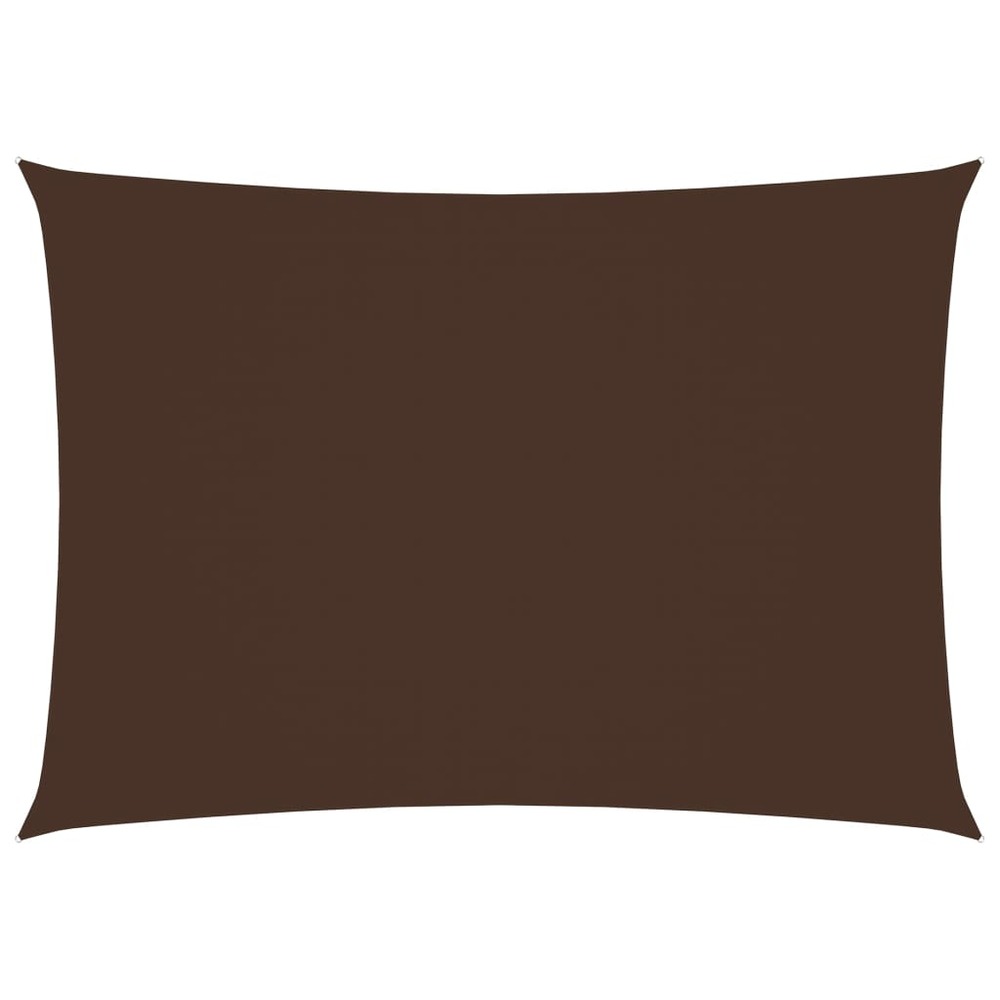 Voile toile d'ombrage parasol tissu oxford rectangulaire 3,5 x 5 m marron