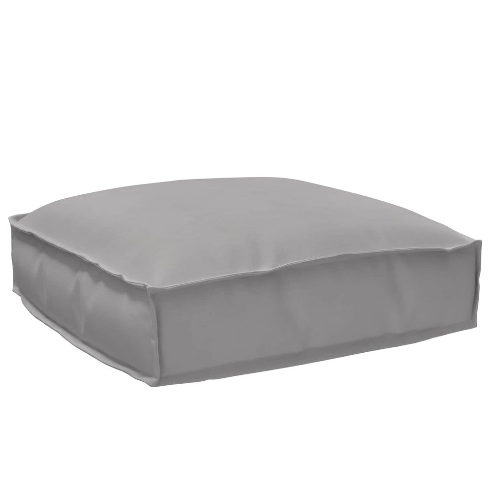 Coussin tissu oxford gris 50 x 50 x 12 cm