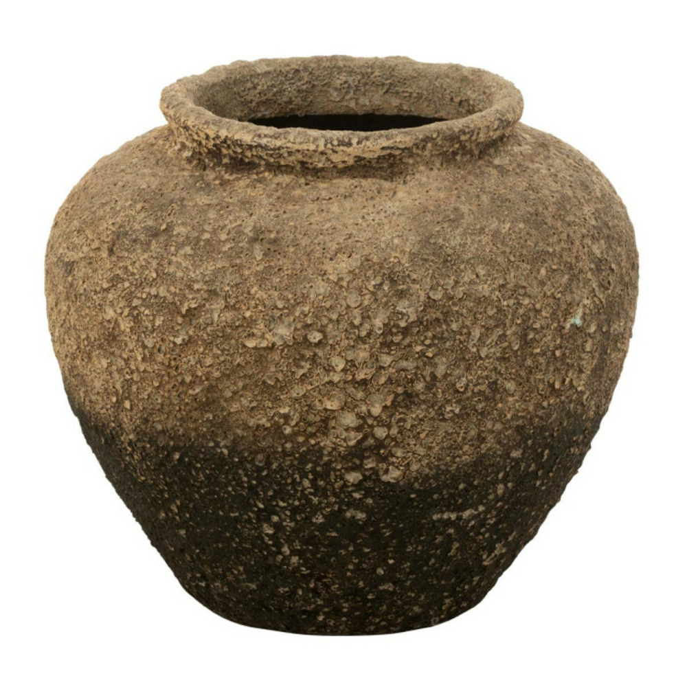 Pot antique rond en ciment 