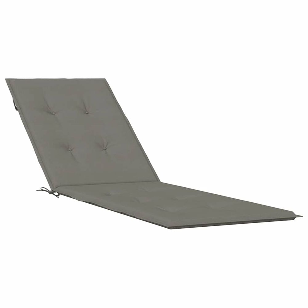 Coussin de chaise longue gris foncé mélangé (75+105) x 50 x 4 cm