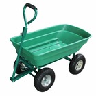 Remorque, chariot de jardin avec benne basculante - 52 L - Vert