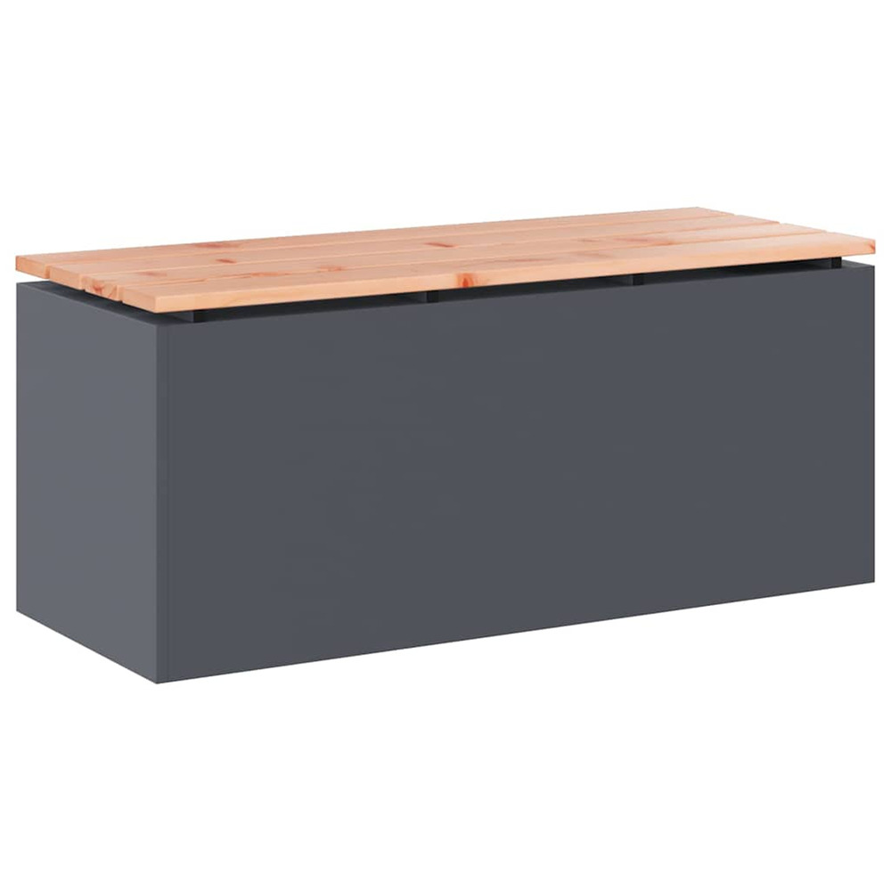 Banc de jardin anthracite 100 x 40 x 43 cm acier